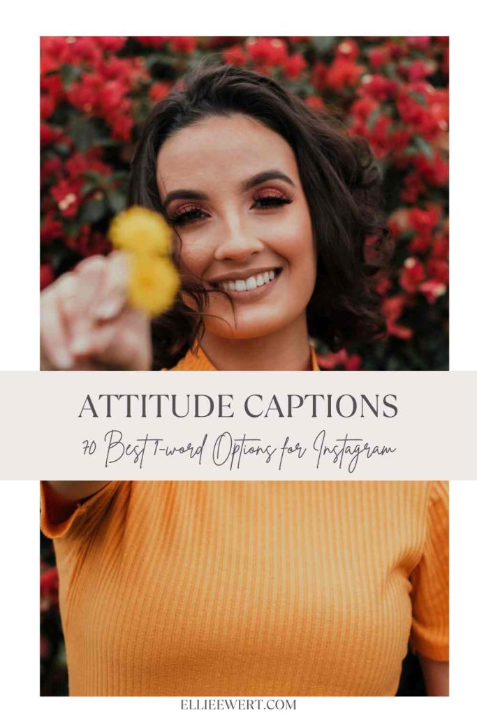 One Word Attitude Captions pin
