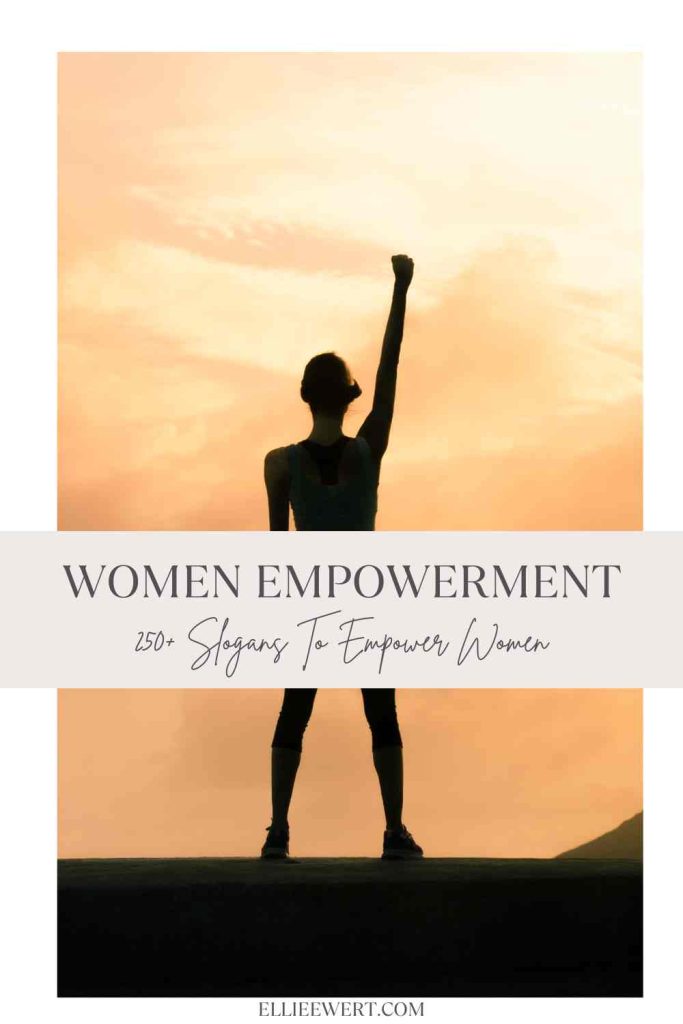 women empowerment slogans pin